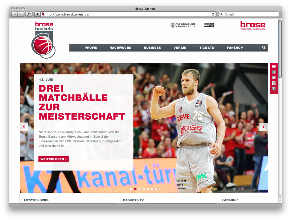 Benjamin Schulte - Brose Baskets Bamberg Homepage