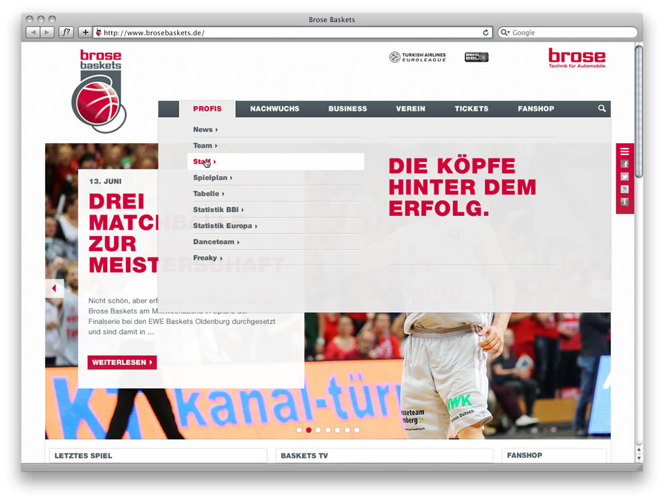 Benjamin Schulte - Brose Baskets Bamberg Homepage