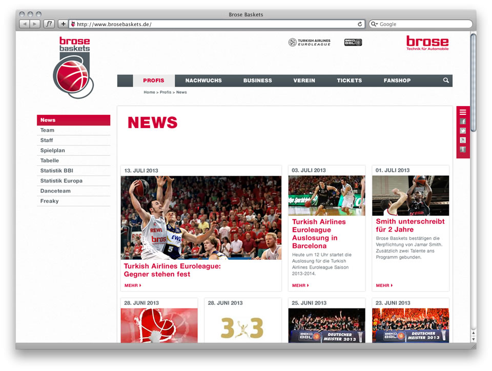 Benjamin Schulte - Brose Baskets Bamberg Homepage