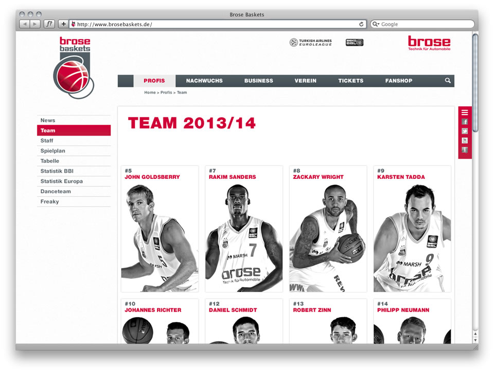 Benjamin Schulte - Brose Baskets Bamberg Homepage