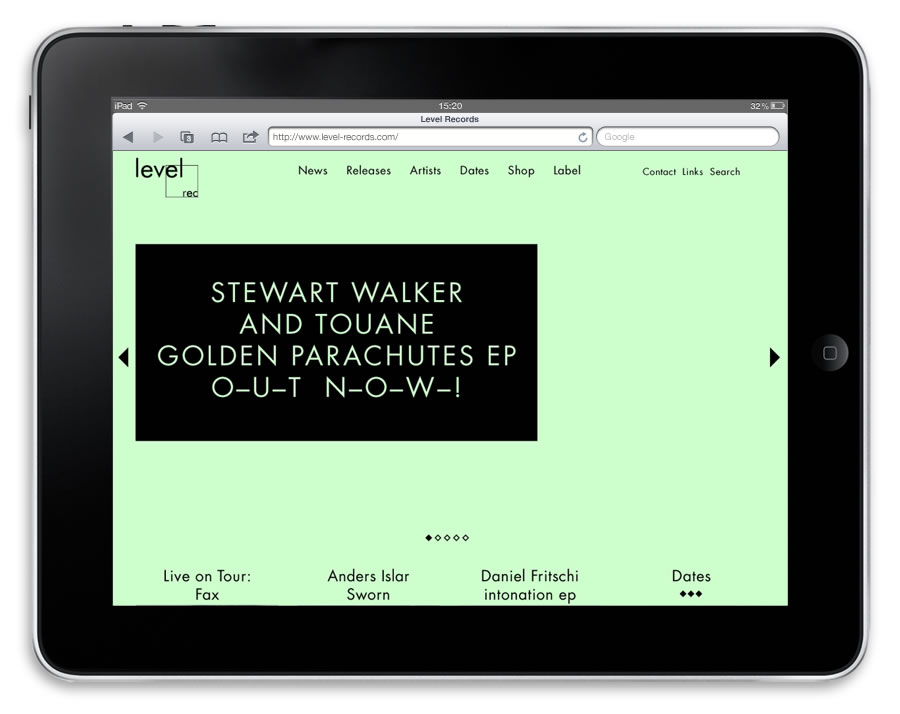 Benjamin Schulte - Level Records Startseite Rollover